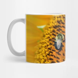 Bee and Aphid on a Sunflower Mug